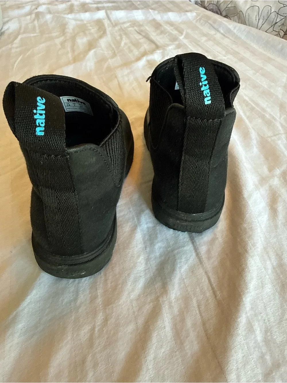 Native Kids Black Chelsea Slip-On Boots